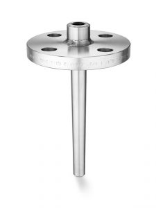 Konsik skyddsficka i syrafast stål med fläns