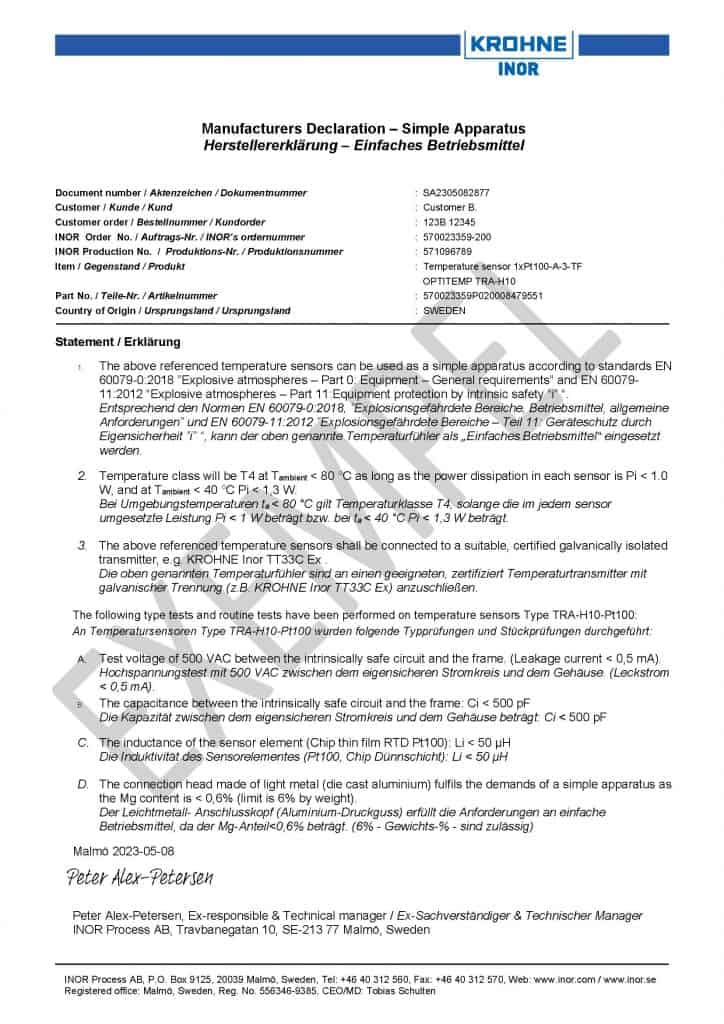 SA2305082877 intyg-signed Manufacturers Declaration – Simple Apparatus